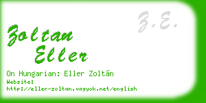 zoltan eller business card